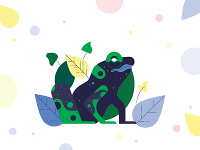 Animal ludens editorial editorial illustration frog illustration vector