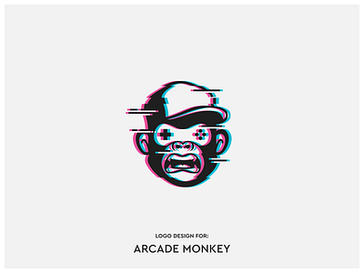 ArcadeMonkey logo arcade design gamer logo mascot monkey