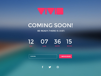 Vivid - Coming Soon coming ecommerce landing page soon subscribe ui web