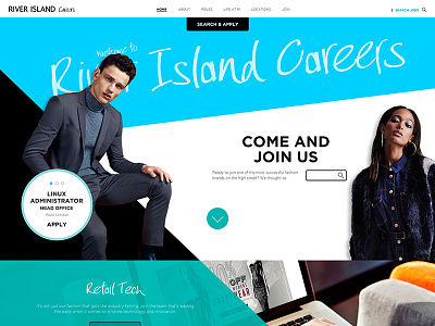 River Island Website careers design ecommerce fashion like share ui ux website widget