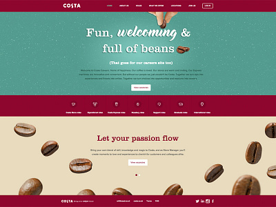 Costa Website design digital interaction responsive rich media ui ux website