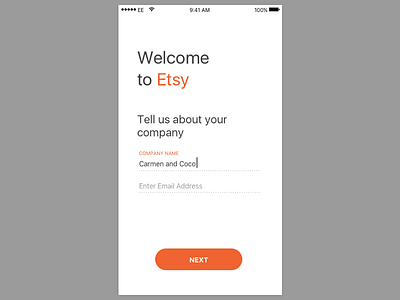 App Welcome app card clean design e commerce mobile store ui ux welcome