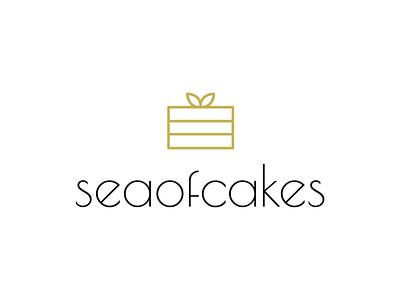 Sea of Cakes baking branding cake identity lettering logo logotype typography