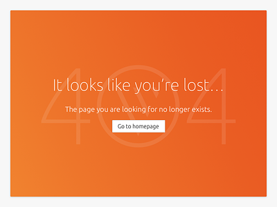 Daily UI challenge #006 — 404 Page