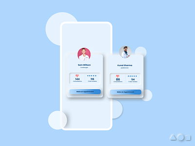 Medical app screen design