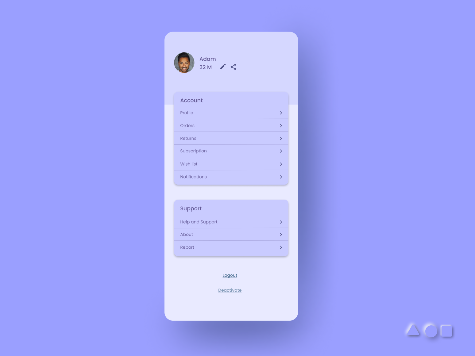 Profile Screen UI by ANOOP on Dribbble