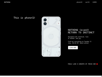 Nothing Landing Page Redesign