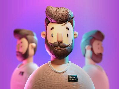 Clay Boy Lowpoly Fun Art !👀 3d 3d cartoon 3d character blender branding cycle design graphic design illustration lowpoly nft rendering ui