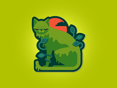 Swamp Cat cat illustration sticker swamp swamp thing