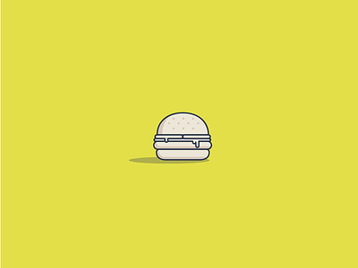 Burgertime burger fastfood food icons illustration