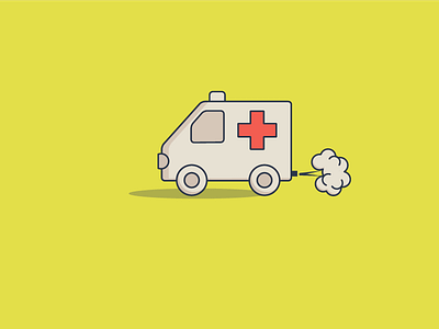ER ambulance car doctor hospital illustration