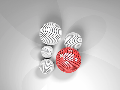 White & Red c4d experiment red white