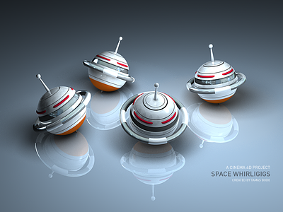 Space Whirligigs cinema 4d composition