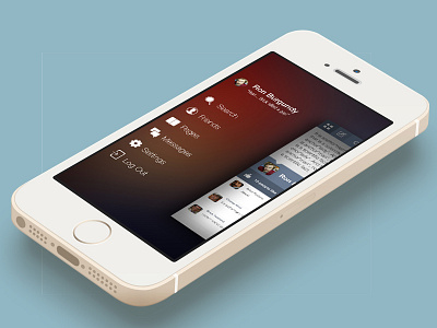 Clique iOS7-esque Sidebar app clique facebook iphone newgenbook