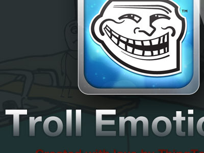Troll Emoticons iOS App UI iphone troll emoticons