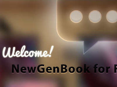 Welcome Screen for NewGenBook facebook iphone newgenbook welcome screen