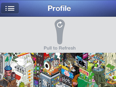 Refreshing a FB profile in Clique app clique facebook icon newgenbook