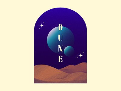 Dune Movie Poster art beginner design dune gradients grain illustration illustrator movie