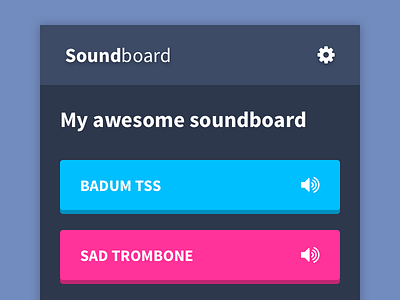 Soundboard App dark soundboard ui