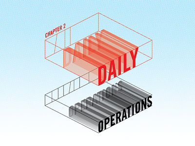 Operating a shelter 3d typography isometric