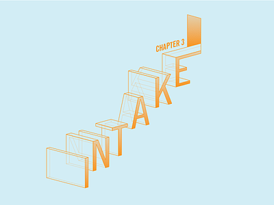 "Intake"—for a Shelter Project 3d typography isometric