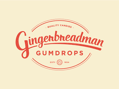 Gingerbreadman Gumdrops 12 badge candy christmas days gingerbread gumdrops holidays logo man vintage xmas
