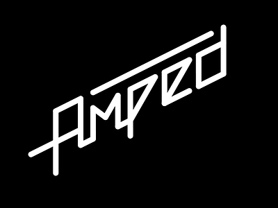 Amped amped custom logotype typeface
