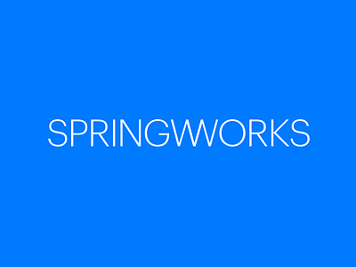 Springworks Logotype identity logotype springworks wordmark
