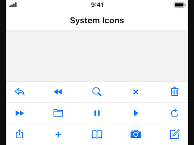 iOS System Icons icons ios product design ui