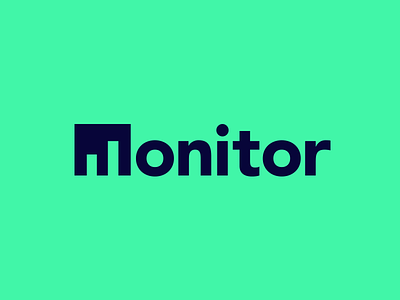 Monitor brand identity logotype wordmark