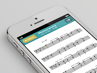 ScoreCleaner Notes for iOS (Musical annotations view)