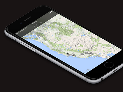 Apex ↠ iPhone iOS App preview app black branding design flat ios iphone map ui ux
