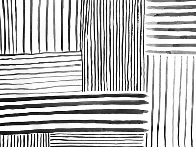 no.008 black lines pattern watercolor