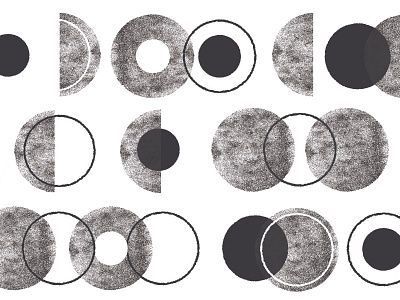 no.063 black circle circles grey modern neutral pattern patterns round texture white