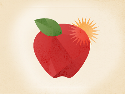 Fresh Fruit apple apples branding fall food fruit illustration red season shine texture