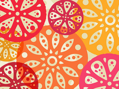 Citrus citrus color fruit illustration lemon orange pattern pink red round slice yellow