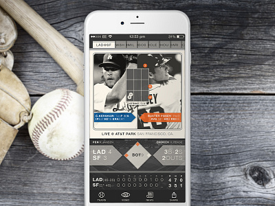 LAD vs SF app baseball dodgers giants iphone kershaw mlb posey
