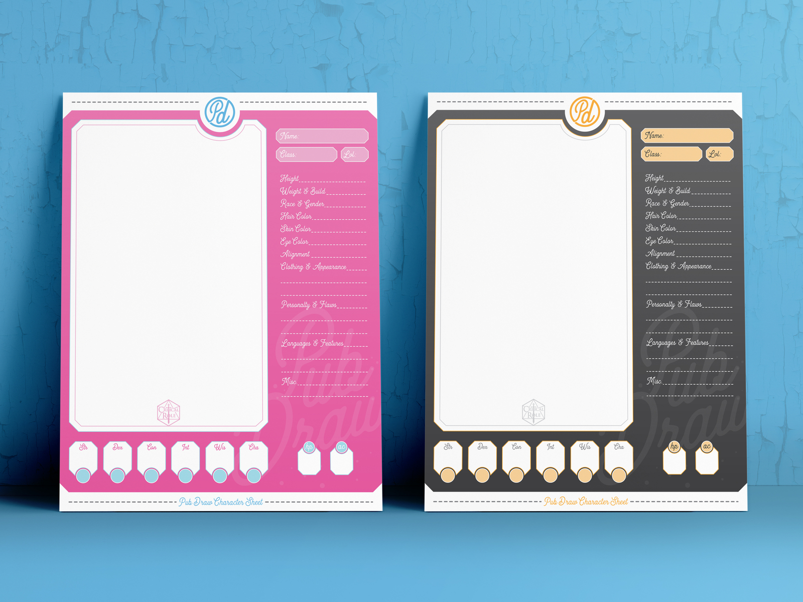 Pub Draw D D Character Sheet By ron Monroy On Dribbble