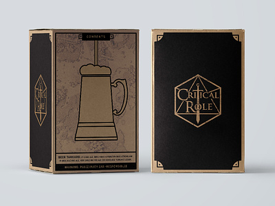 Critical Role Tankard Packaging beer black box branding brown criticalrole dd drink ecommerce mug packaging stein tankard