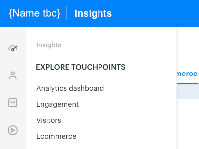 Insights dashboard analytics dashboard menu