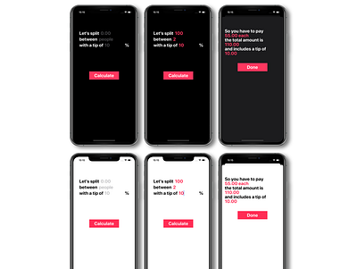Bill Split! app app design bill splitting billing clean design ios ios app minimalist mobile
