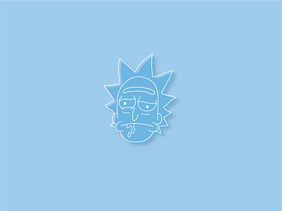 rick clean colorful design graphic illustration minimalistic rick rickandmorty vector