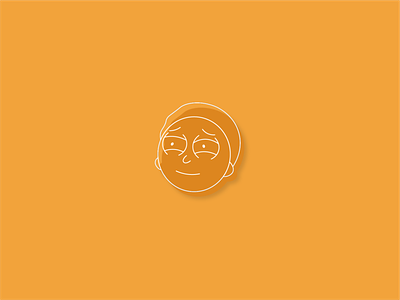 morty art clean colorful design drawing illustration line art minimalistic morty rick rickandmorty vector
