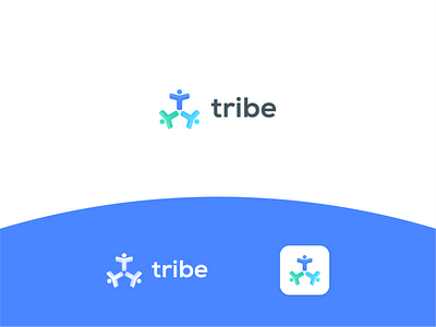 Tribe logo concept app brand branding clean colorful concept connection design logo people people logo tribal tribe ui