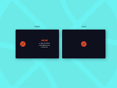 Basketball business card