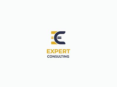 Expert Consulting logo clean color company consulting document e logo expert logo