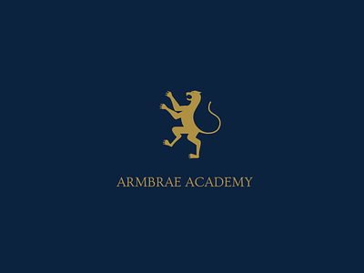 Armbrae Academy academy athletics brand clean design graphic illustration lion logo vector