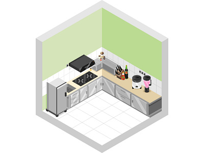 Isometric: Kitchen graphic design illustration isometric kitchen kitchenware