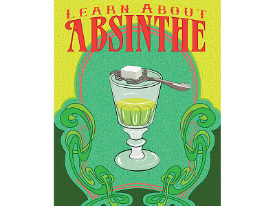 Learn About Absinthe + How to Prepare Absinthe design how to illustration infographic