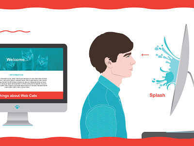 'Splash' Web Design Pun Illustration Infographic 